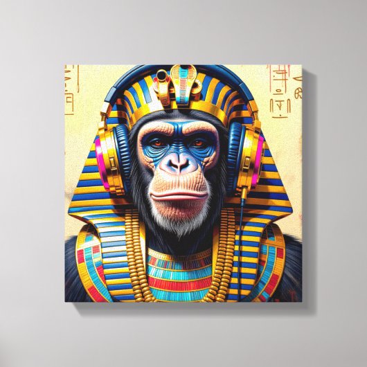PHARAOH TUT-SCHIMPANSE 2 LEINWANDDRUCK (Vorderseite)