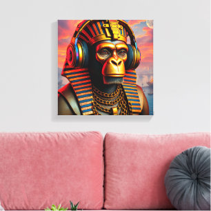PHARAOH TUT-SCHIMPANSE 4 LEINWANDDRUCK