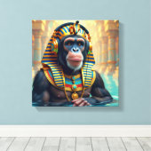 PHARAOH TUT-SCHIMPANSE 5 LEINWANDDRUCK (Insitu (Holzboden))