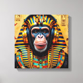 PHARAOH TUT-SCHIMPANSE LEINWANDDRUCK (Vorderseite)
