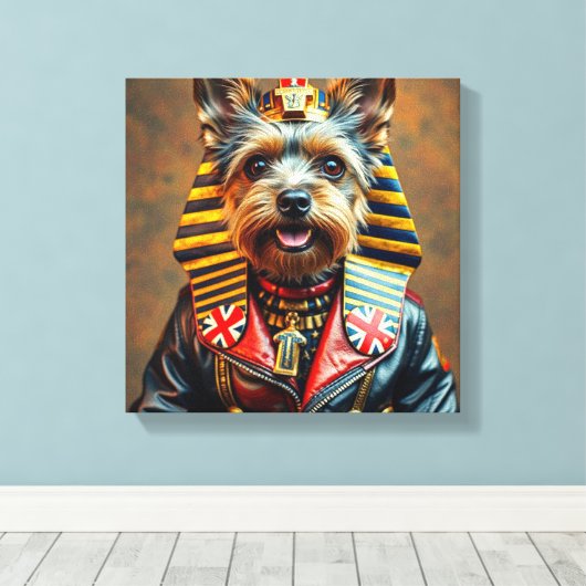 PHARAOH TUT-YORKSHIRE TERRIER 3 LEINWANDDRUCK (Insitu (Holzboden))