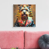PHARAOH TUT-YORKSHIRE TERRIER 3 LEINWANDDRUCK (Insitu (Wohnzimmer))