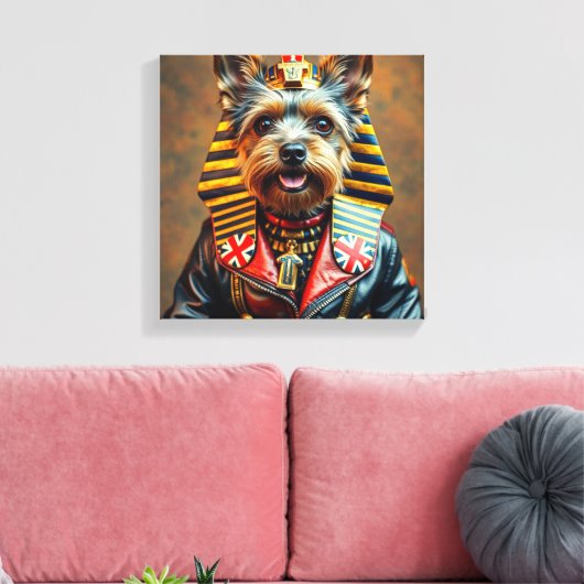 PHARAOH TUT-YORKSHIRE TERRIER 3 LEINWANDDRUCK (Insitu (Wohnzimmer))
