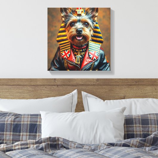 PHARAOH TUT-YORKSHIRE TERRIER 3 LEINWANDDRUCK (Insitu (Schlafzimmer))