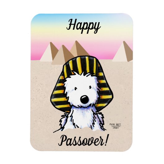 Pharaoh Westie Passover Magnet (Vertikal)