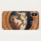 Pharaoh's Chariot Horses Monogram Case-Mate iPhone Hülle (Rückseite (Horizontal))