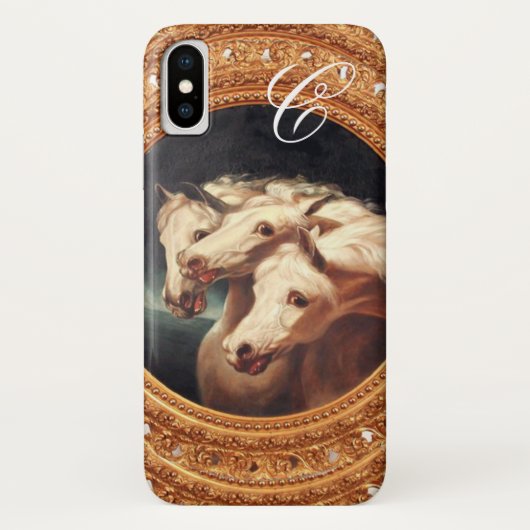Pharaoh's Chariot Horses Monogram Case-Mate iPhone Hülle (Rückseite)