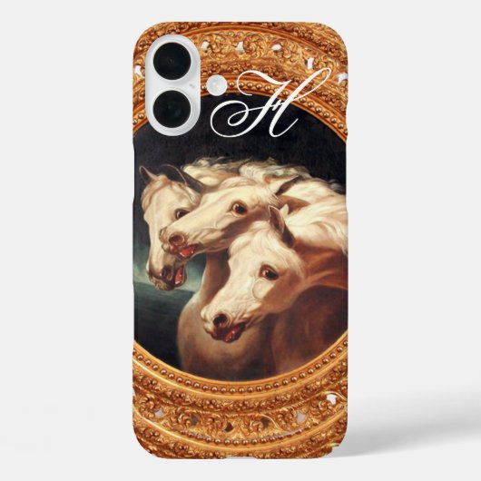Pharaoh's Chariot Horses Monogram Case-Mate iPhone Hülle (Rückseite)