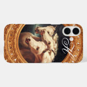 Pharaoh's Chariot Horses Monogram Case-Mate iPhone Hülle (Rückseite (Horizontal))