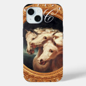 Pharaoh's Chariot Horses Monogram Case-Mate iPhone Hülle (Rückseite)