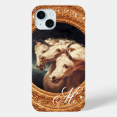 Pharaoh's Chariot Horses Monogram Case-Mate iPhone Hülle (Rückseite)