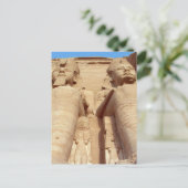 Pharaohs - gianische Statuen, Abu Simbel, antikes Postkarte (Stehend Vorderseite)