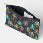 Pharaoh's Legacy: Antique Egyptian Patterns Zubehörtasche (Offen)