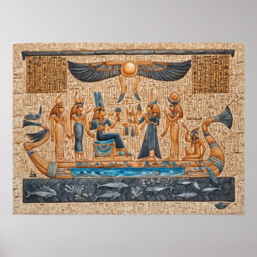 Pharaonische Solarboote Poster (Vorne)