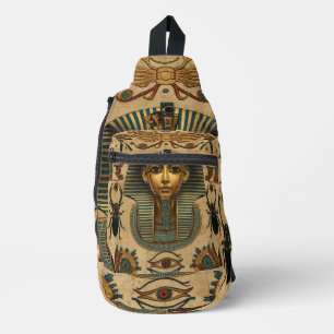 Pharaonischer Druck Schultiertasche Crossbody Bag