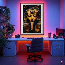 Pharao's Legacy - antike ägyptische Goldene Maske Poster