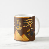 Pharao's Legacy: Antike ägyptische Muster Kaffeetasse (VorderseiteRechts)