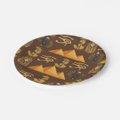 Pharao's Legacy: Antike ägyptische Muster Pappteller (Schrägansicht)