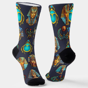 "Pharao's Legacy: Antike ägyptische Muster Socken