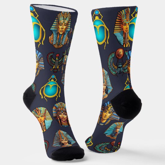 "Pharao's Legacy: Antike ägyptische Muster Socken (Gewinkelt)