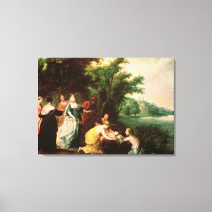 Pharaos Tochter, die Mose entdeckt Leinwanddruck