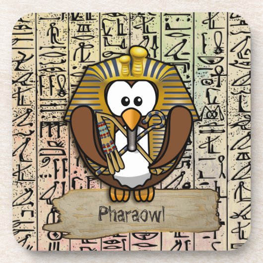 Pharaowl-Wohngestaltung Untersetzer (Vorderseite)