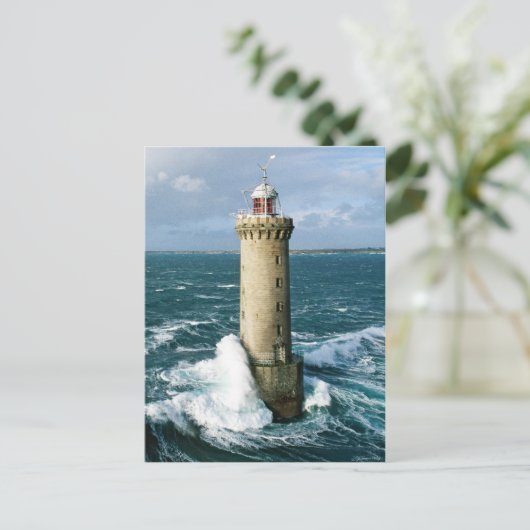 Phare de Kéréon Finistère Frankreich Postkarte (Stehend Vorderseite)