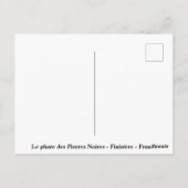 Phare des Pierres Noires Finistère Frankreich Postkarte (Rückseite)