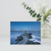 Phare du Petit Minou nuit Finistère Frankreich Postkarte (Stehend Vorderseite)