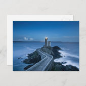 Phare du Petit Minou nuit Finistère Frankreich Postkarte (Vorne/Hinten)