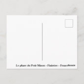 Phare du Petit Minou nuit Finistère Frankreich Postkarte (Rückseite)