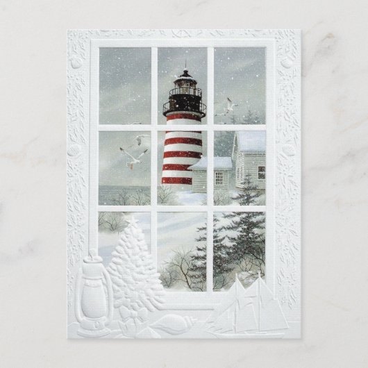 Phare sous la neige postkarte (Vorderseite)