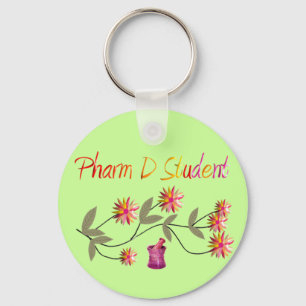 Pharm D Student Floral Design Schlüsselanhänger