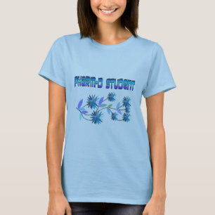 Pharm D Studenten-blauer Blumen-Entwurf T-Shirt