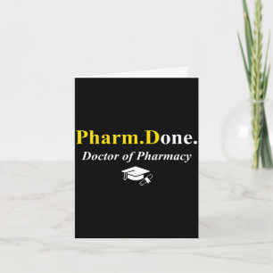 Pharm. fertig. Doktor der Pharmazie PharmD Karte