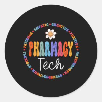 Pharm Tech Pharmacy Technician Medical Student Runder Aufkleber