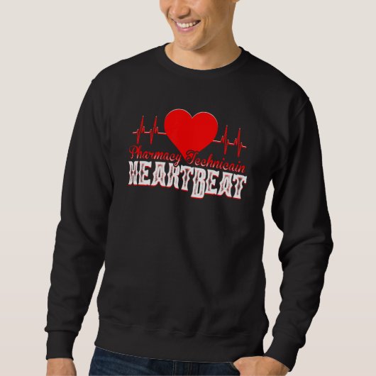 Pharma Tech Pharmacy Technique Heartbeat Sweatshirt (Vorderseite)