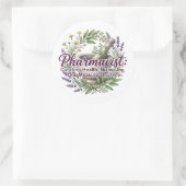 Pharmacist Curating Health Apothecary Botanical Runder Aufkleber (Tasche)