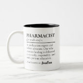 Pharmacist Definition Mug Custom Gift for Graduate Zweifarbige Tasse (Links)
