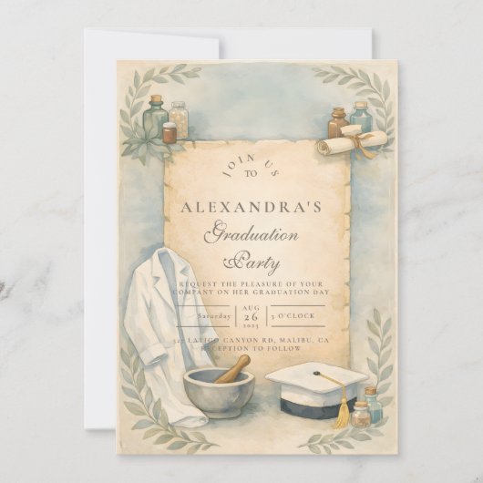 Pharmacist Graduation Celebration Einladung (Vorderseite)