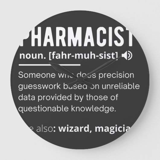 pharmacist große wanduhr (Vorderseite)