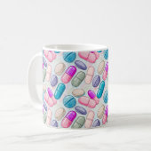 Pharmacist Pastel Pills Illustration Kaffeetasse (Vorderseite Links)