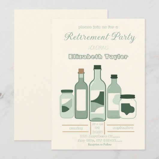 Pharmacist Retirement Party Invitation Einladung (Vorne/Hinten)