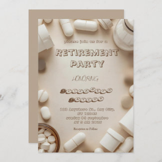 Pharmacist retirement party invitation Einladung