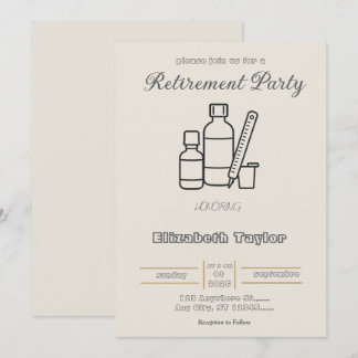 Pharmacist Retirement Party Invitation Einladung