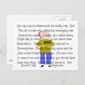 PHARMACIST Story ARt "Er hat es verloren!" Postkarte (Vorne/Hinten)