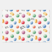 Pharmacist Watercolor Pill RX Wrapping Paper Geschenkpapier Set (Vorderseite)