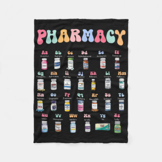 Pharmacy Alphabet Doktor der Pharmacy Tech Medicin Fleecedecke