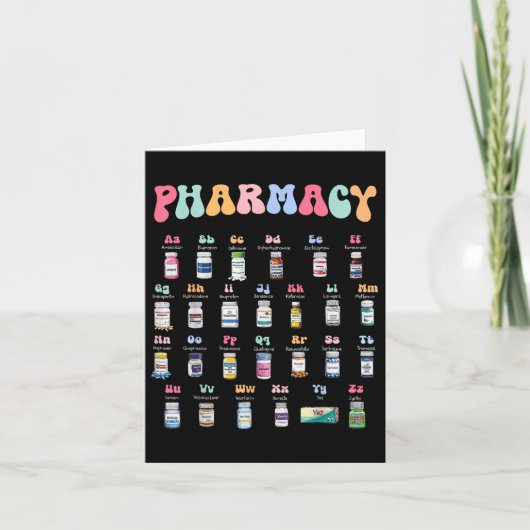 Pharmacy Alphabet Doktor der Pharmacy Tech Medicin Karte (Vorderseite)