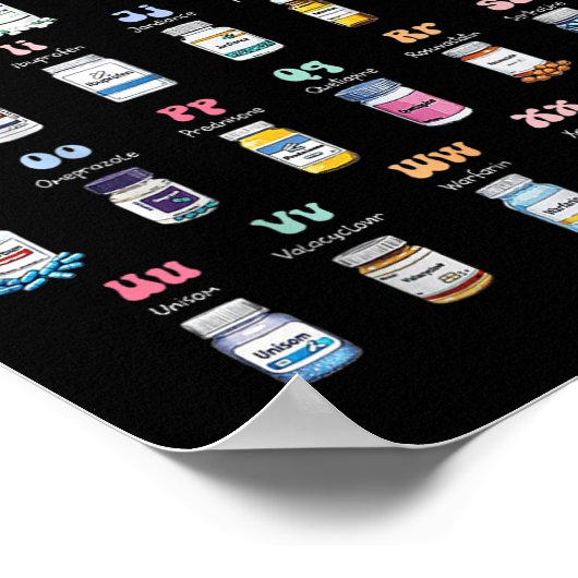 Pharmacy Alphabet Doktor der Pharmacy Tech Medicin Poster (Ecke)